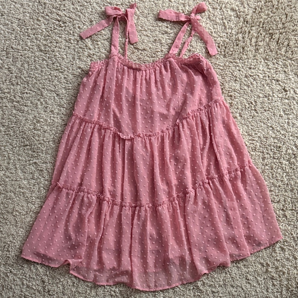 Ami Pink Mini Dress with Bow Straps